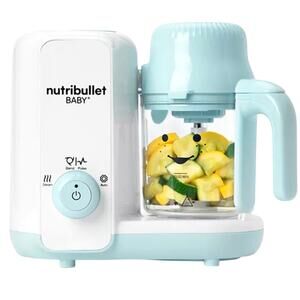 NutriBullet Baby Steam & Blend Baby Food Maker White Blue Used Tested Works